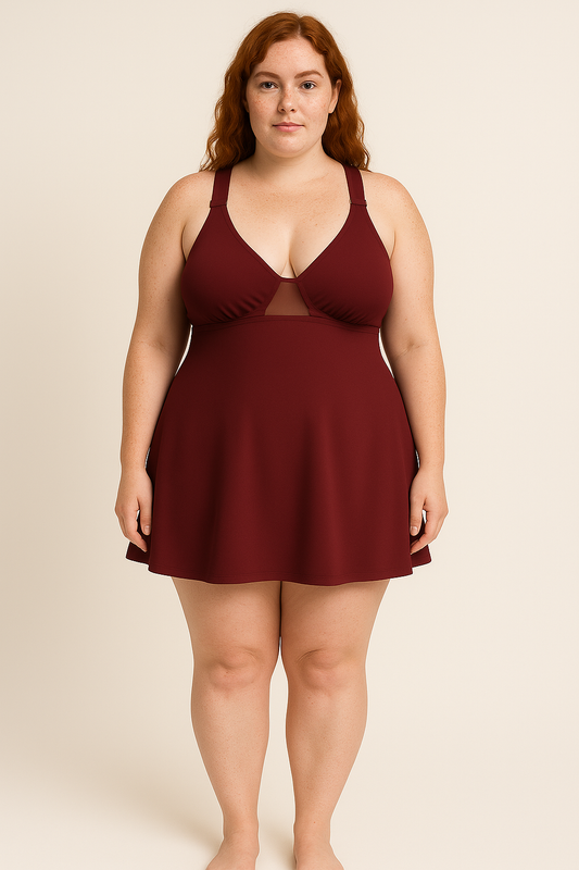 Sonia Mesh Insert Swimdress