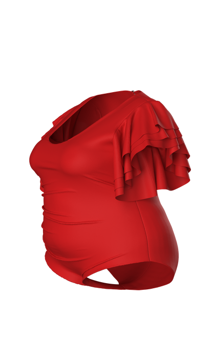Devon One-Piece Ruffle Sleeve