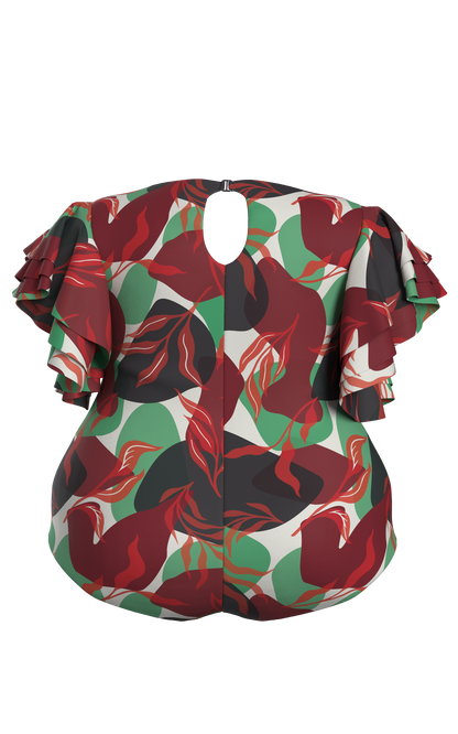 Devon One-Piece Ruffle Sleeve