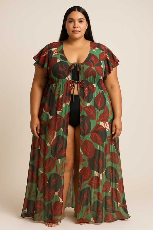 Maeve Ruffle Sleeve Cover Up
